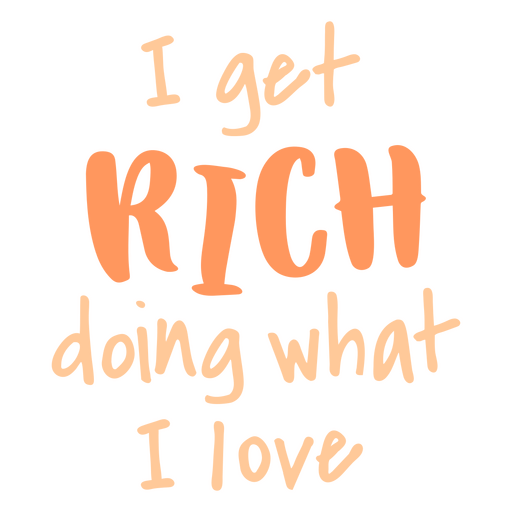 Positive affirmations flat quote rich PNG Design