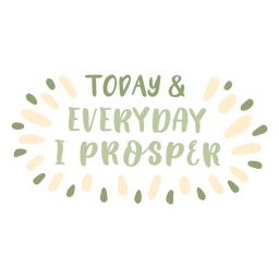 As citações planas das afirmações positivas prosperam Desenho PNG