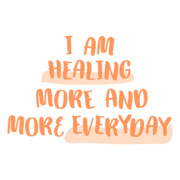 Positive affirmations flat quote healing PNG Design