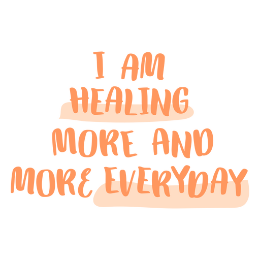Positive affirmations flat quote healing PNG Design