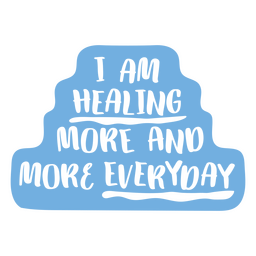 Positive affirmations cut out quote healing PNG Design Transparent PNG