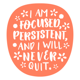 Positive Affirmationen schneiden Zitat fokussiert aus PNG-Design