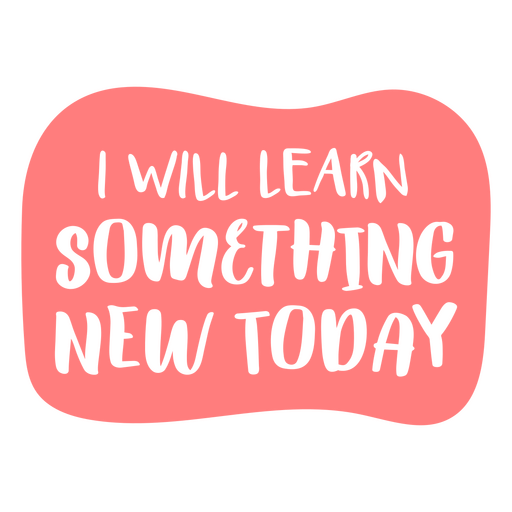 Positive affirmations cut out quote learn PNG Design