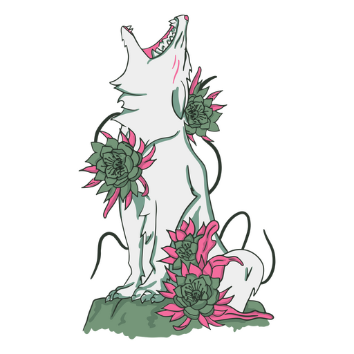 Nature mystic wolf PNG Design