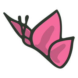 Pink butterfly color stroke nature PNG Design