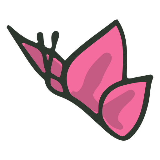 Natureza de traçado de cor de borboleta rosa Desenho PNG