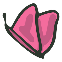 Pink butterfly color stroke PNG Design