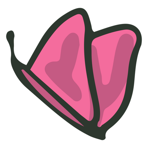 Tra?o de cor de borboleta rosa Desenho PNG