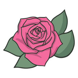 Rosa Rose Farbstrich Natur PNG-Design