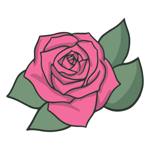 Rosa Rose Farbstrich Natur PNG-Design