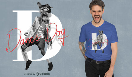 Hombre con cabeza de animal de perro camiseta psd
