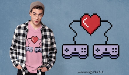 Diseño de camiseta de amor de jugador