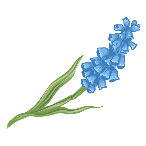 Blaue realistische Blume PNG-Design