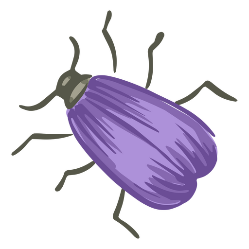 Purple beetle PNG Design