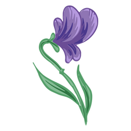 Purple realistic flower PNG Design