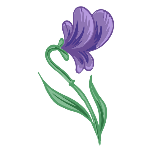 Purple realistic flower