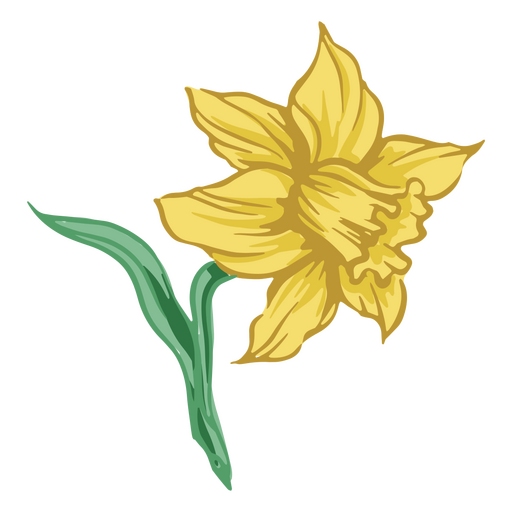 Realistische gelbe Blume PNG-Design