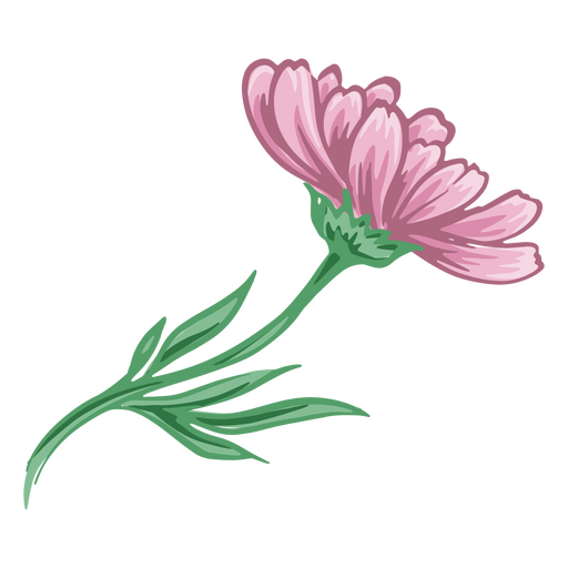 Realistische rosa Blume PNG-Design