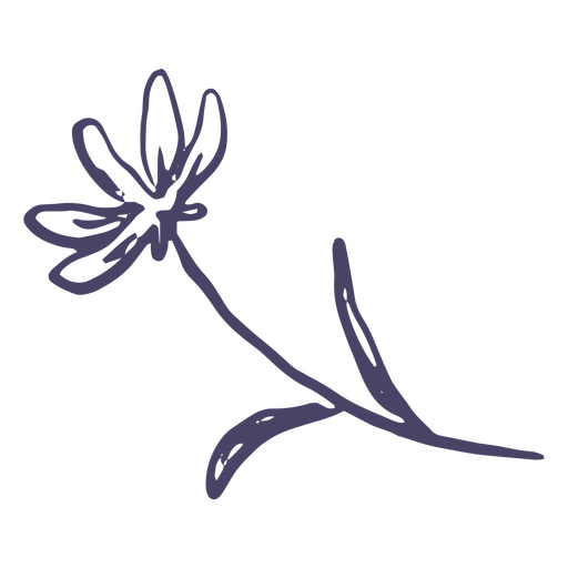 Blume handgezeichnet niedlich PNG-Design