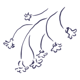 Little flowers hand drawn delicate PNG Design