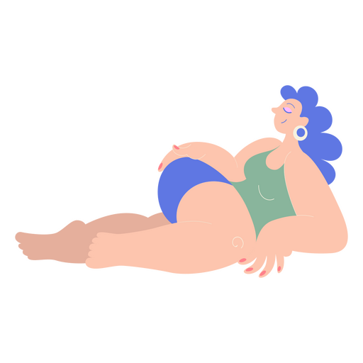 Woman laying down PNG Design