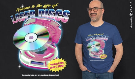 90's laser discs t-shirt design