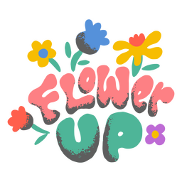 Citação de flores texturizadas Desenho PNG