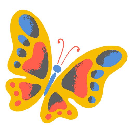 Strukturierter Schmetterling PNG-Design