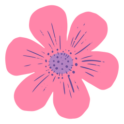 Pink and purple flower PNG Design