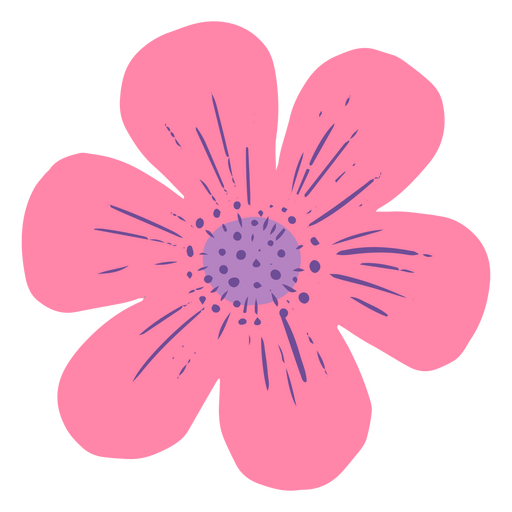 flor rosa e roxa Desenho PNG