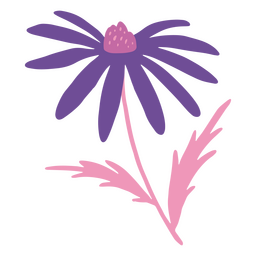 Lila flache Blume PNG-Design