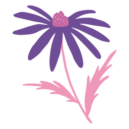Purple flat flower PNG Design Transparent PNG