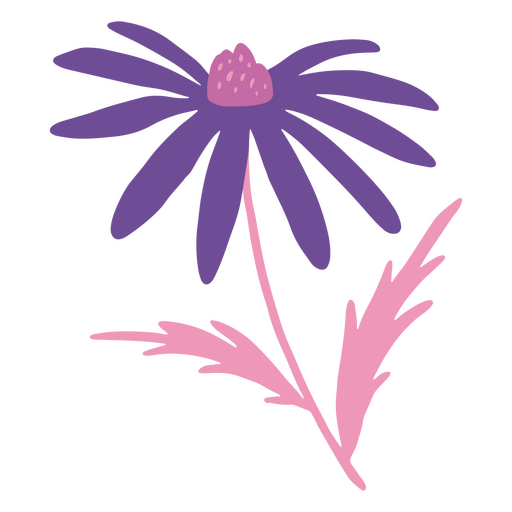 Flor plana roxa Desenho PNG