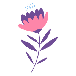 Dise O Png Y Svg De Flor Plana Morada Y Rosa Para Camisetas