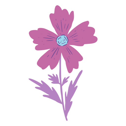 ícone de primavera de flor roxa Desenho PNG
