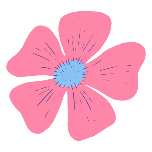 Pink flower spring icon PNG Design