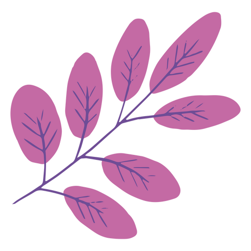 Folhas planas roxas Desenho PNG