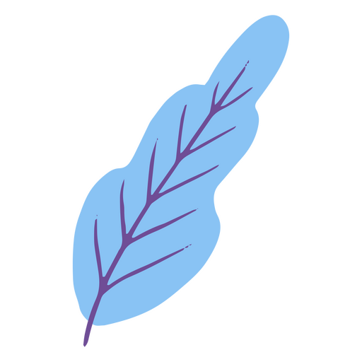 Folha plana abstrata azul c?u Desenho PNG