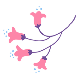 Flores minúsculas cor-de-rosa e roxas Desenho PNG