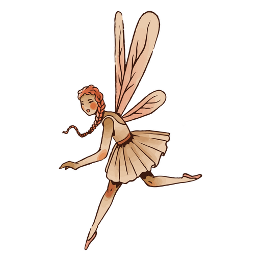 Fairy color stroke dancing PNG Design
