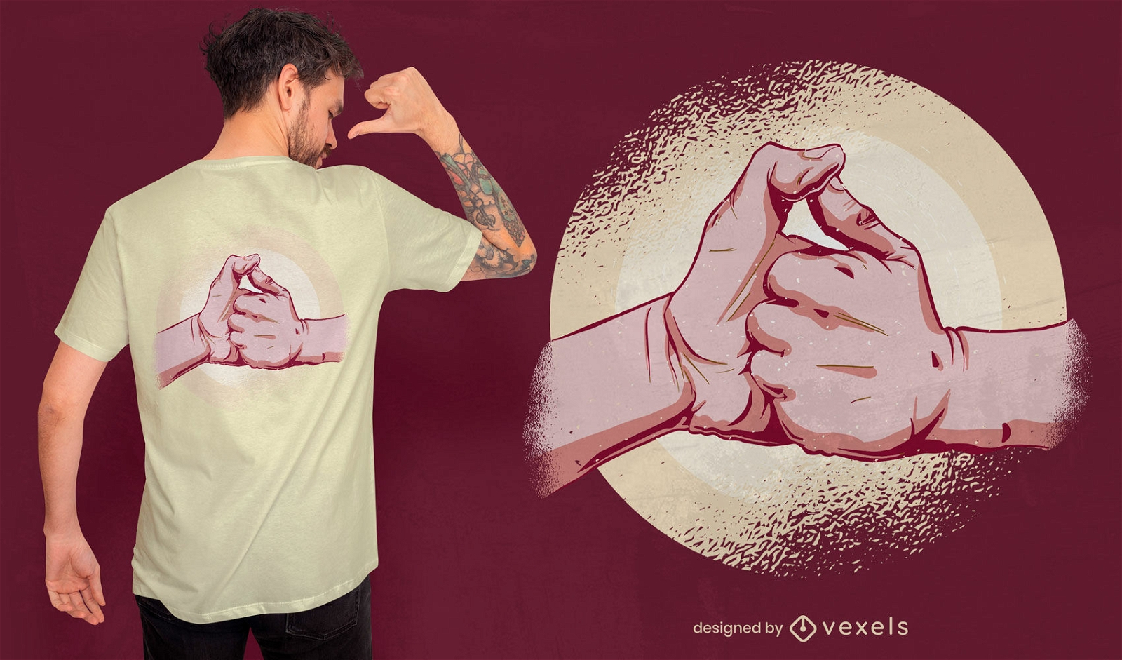 Design de camiseta de luta de dedo