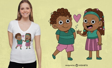 African American kids t-shirt design