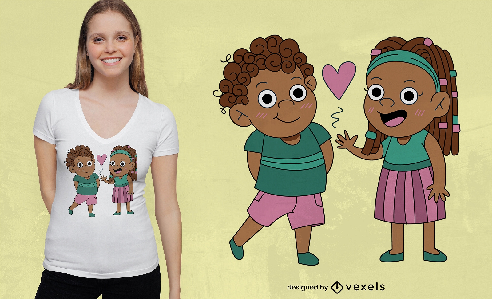 Design de camiseta para crian?as afro-americanas