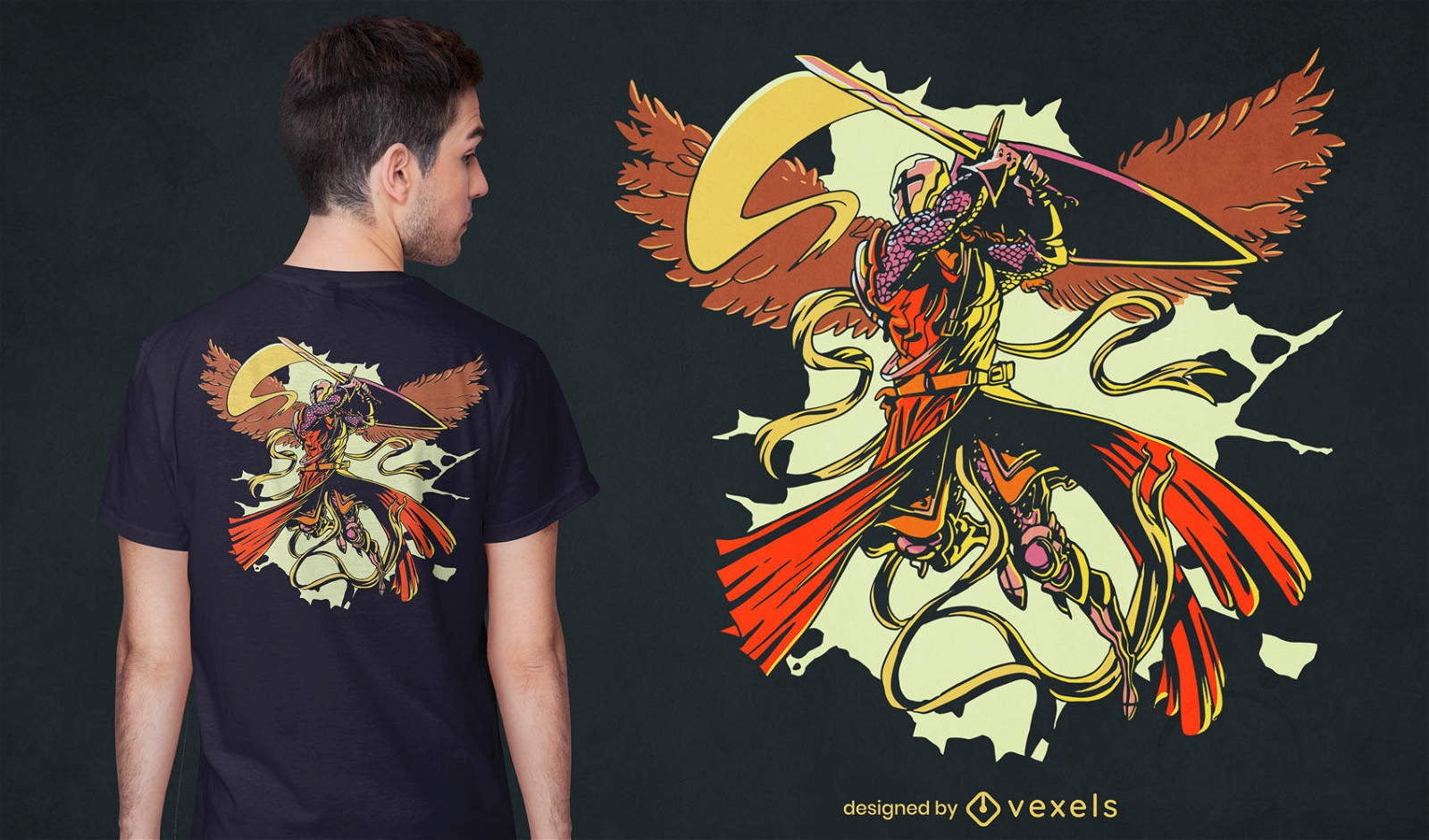 Diseño de camiseta Fighting Saint Michael
