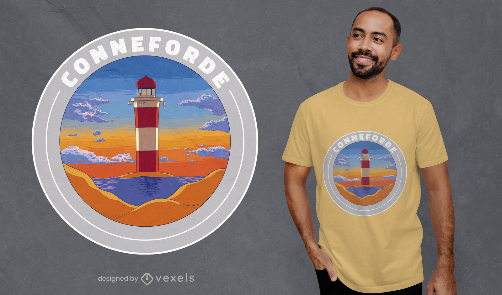 Diseño de camiseta del faro de Conneforde.