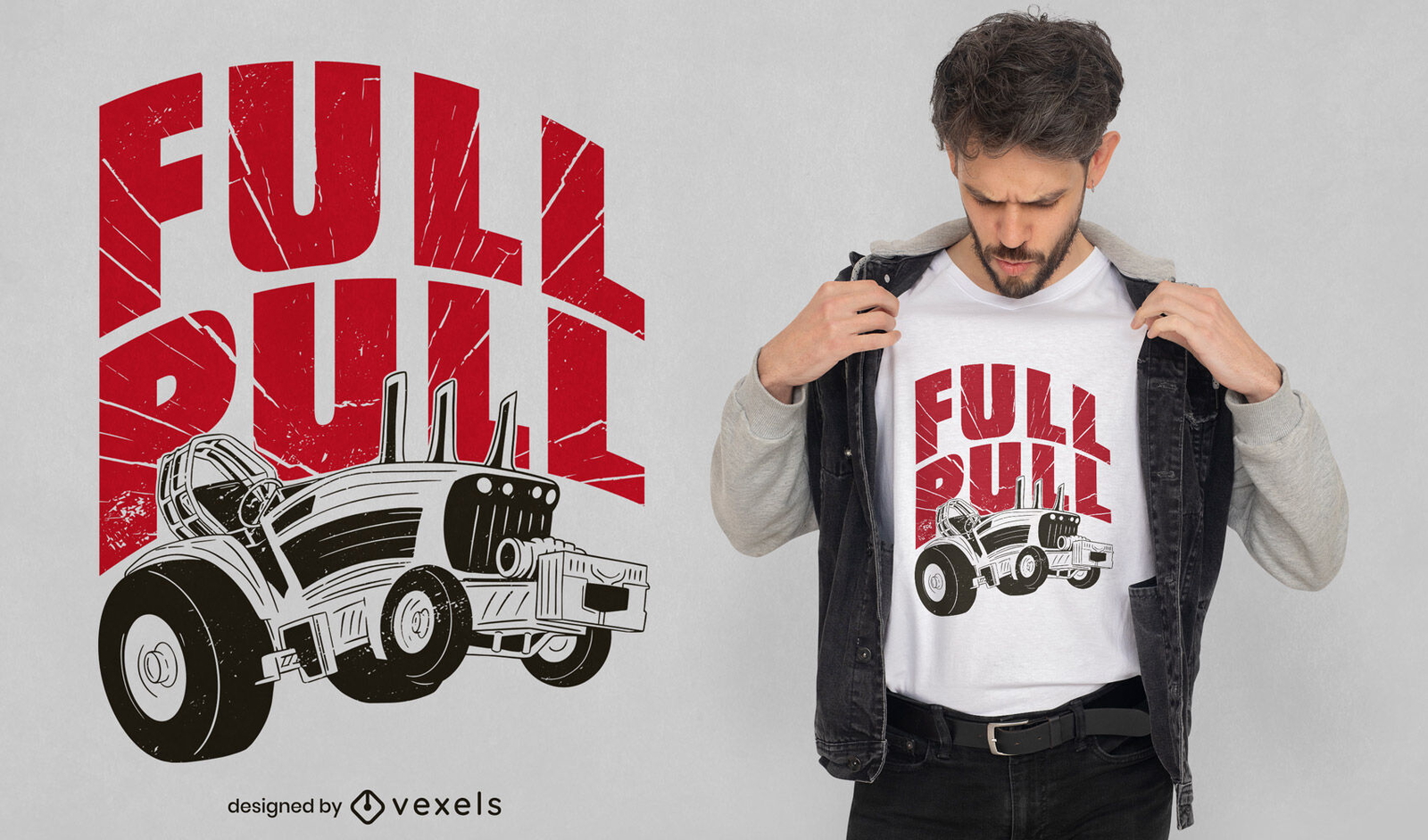 Diseño clásico de camiseta con cita de tractor.