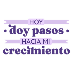 Affirmation monochromatic spanish quote steps PNG Design Transparent PNG