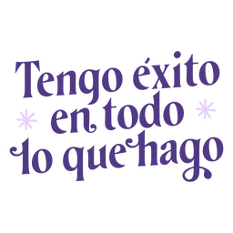Afirmación monocromática cita española éxito Diseño PNG