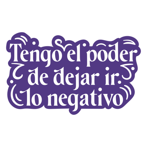 Affirmation cut out spanish quote let go PNG Design