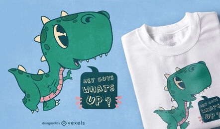 Cute baby t-rex dinosaur t-shirt design